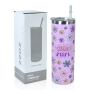 New Style Sublimation 20oz Sublimation Straight Tumbler With Straw and Lid Stainless Steel Tumbler Water Bottle