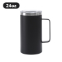 Custom 24oz Insulated Tumbler Powder Coated 24oz Metal Mugs With Handle Brief Stainless Steel Beer Mug Insulated Cup