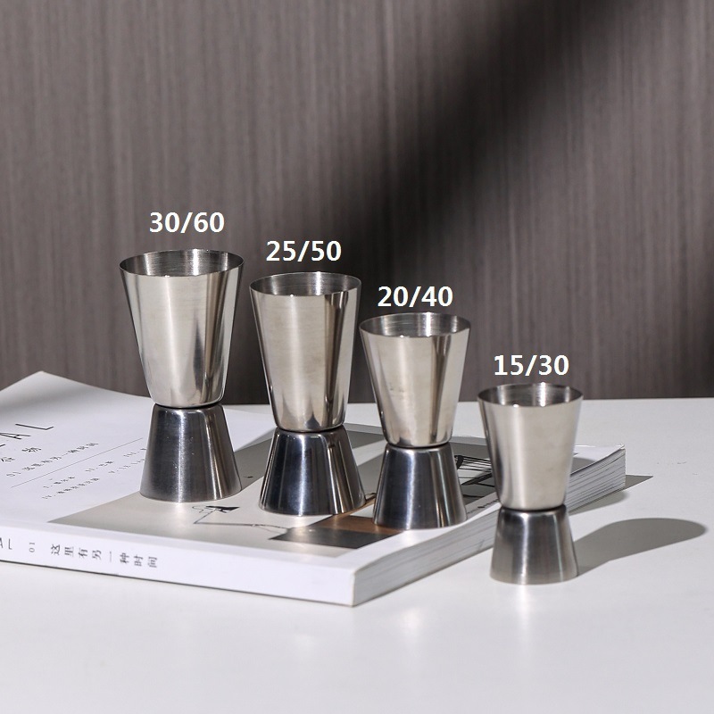30ml 40ml 50ml 60ml Stainless Steel Double Cocktail Jigger Measuring Cup for Bar Bartending