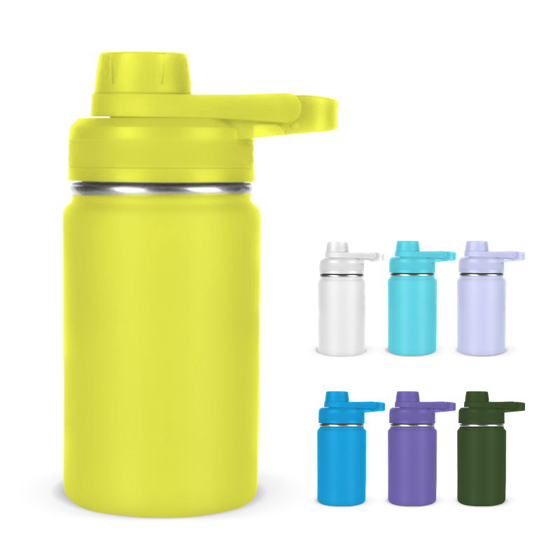 In Stocked Kids Water Bottle 12oz Handle Lids Sports Bottles for Kids School Bpa Free Stainless Steel School Kids Water Bottle