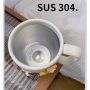 Custom 480ml 16oz Coffee Mug Stainless Steel Vacuum Insulated Tumbler Anti Slip Coffee Tea Cups with Handle Straw Sticker Brush