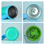 In Stocked 14oz Kids Water Bottle Powder Coated Surface Mug 17oz Stainless Steel Handle Tumbler Double Walled Cup
