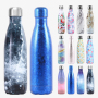 500ml Custom Gym Sports Drinking Cola Bottle Water Bottles Double 304 Stainless Steel Insulated Cups Paint Transfer Printing