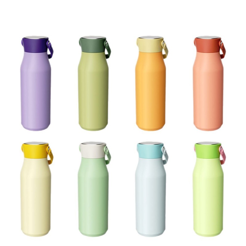 DSY New Custom logo 400ml/700ml/900ml Two Lids Sports Bottle with Detachable Handle Lid with 120° Straw