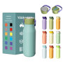 DSY New Custom logo 400ml/700ml/900ml Two Lids Sports Bottle with Detachable Handle Lid with 120° Straw