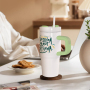 RTS 25PCS/CTN New 14oz Kids BPA Free Stainless Steel Vacuum Sublimation White with Colored Lids Tumbler Outdoor Water Bottle