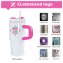RTS 25PCS/CTN New 14oz Kids BPA Free Stainless Steel Vacuum Sublimation White with Colored Lids Tumbler Outdoor Water Bottle