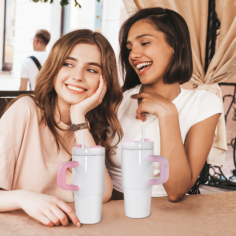 RTS 25PCS/CTN New 14oz Kids BPA Free Stainless Steel Vacuum Sublimation White with Colored Lids Tumbler Outdoor Water Bottle