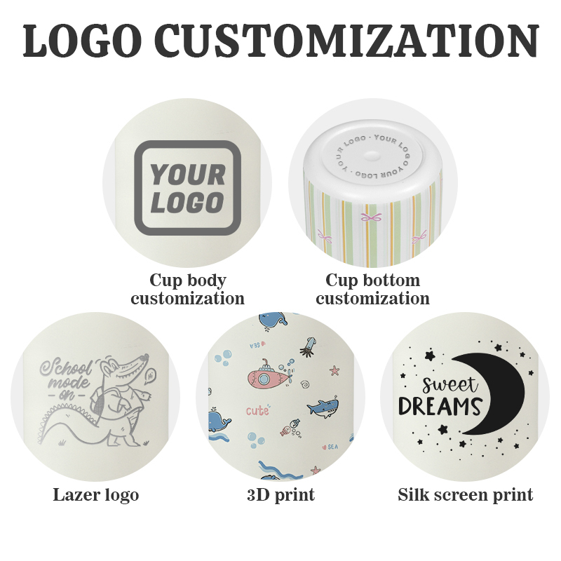 Custom Logo 400ml Stainless Steel Tumbler Double Wall Drinking Water Bottle Vacuum Insulated Coffee Mug with Handle for Lasering