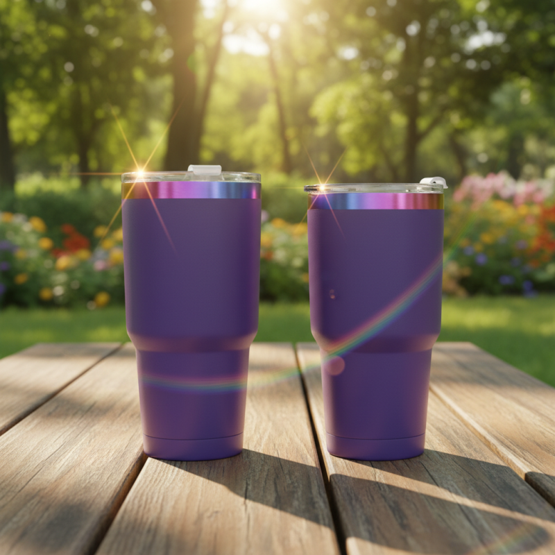 Custom Holographic Plated 30oz Tumblers for Laser Engraving Double Wall Insulated Car Tumbler Cups with Lids Metal Cup