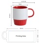Colorful Ceramic Coffee Mugs 11oz Inner Colorful Custom Logo Printed Thread Shape Coffee Mug Sublimation Ceramic Mug for Sale