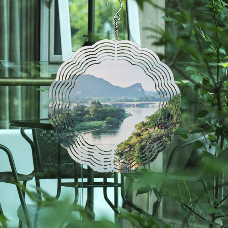 US Warehouse Free Shipping's Items 10 Inch White Blank Sublimation Aluminium Double Side Printing Wind Spinner 20pcs/ctn