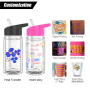 10oz Acrylic Tumbler with Pre Drilled Hole Double Wall Bottle Snow Globe Cups Snowglobe Tumbler Snow Globe Kids Water Bottle DIY