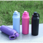 Custom Logo 550ml 750ml 304 Stainless Steel Thermal Portable Water Bottle W/ Handle Lid Large Capacity Flask Kettle Personalized