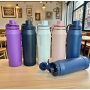 Custom Logo 550ml 750ml 304 Stainless Steel Thermal Portable Water Bottle W/ Handle Lid Large Capacity Flask Kettle Personalized