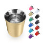 Eco-Friendly 80ml 160ml Double Wall Insulated 304 Stainless Steel Thermal Shot Glass Arabic Cup Reusable Espresso Coffee Cups