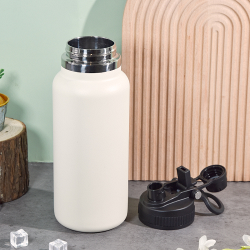 Wholesale 1000ML Double Wall Vacuum Insulated Stainless Steel Water Bottle Custom Business Gym Drink Cup with Lid Large Capacity