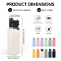 Wholesale 1000ML Double Wall Vacuum Insulated Stainless Steel Water Bottle Custom Business Gym Drink Cup with Lid Large Capacity
