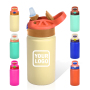 Custom Logo 304 Stainless Steel 12OZ Double Wall Insulated Vacuum Flask Sports Water Bottle 12OZ Drink Bottle for Kids