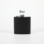 6oz 7oz 8oz Mini Matte Black Flat Creative Gift Alcohol 304 Stainless Steel Whisky Liquor Leather Hip Flask for Women