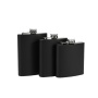 6oz 7oz 8oz Mini Matte Black Flat Creative Gift Alcohol 304 Stainless Steel Whisky Liquor Leather Hip Flask for Women