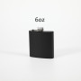 6oz 7oz 8oz Mini Matte Black Flat Creative Gift Alcohol 304 Stainless Steel Whisky Liquor Leather Hip Flask for Women