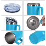 RTS 25pcs/ctn 20 oz Tumbler with Handle Stainless Steel Insulated Coffee Mug Tumbler with Lid and Straw Metal Brush