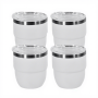 RTS 4PCS/CTN US Warehouse 4oz Powder Coated White Coffee Mugs Mini Cups Inside with Enamel Coating