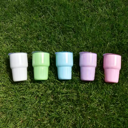 Clearance Sale 50pcs/ctn 3oz Holographic Shimmer Insulated Tumbler Mug Mini Whiskey Bar Glasses Shot Beer Cup Colorful Drinkware