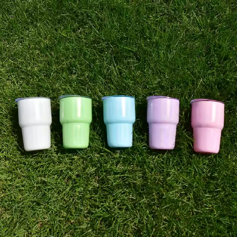 Clearance Sale 50pcs/ctn 3oz Holographic Shimmer Insulated Tumbler Mug Mini Whiskey Bar Glasses Shot Beer Cup Colorful Drinkware