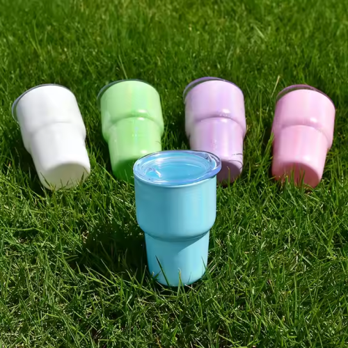 Clearance Sale 50pcs/ctn 3oz Holographic Shimmer Insulated Tumbler Mug Mini Whiskey Bar Glasses Shot Beer Cup Colorful Drinkware