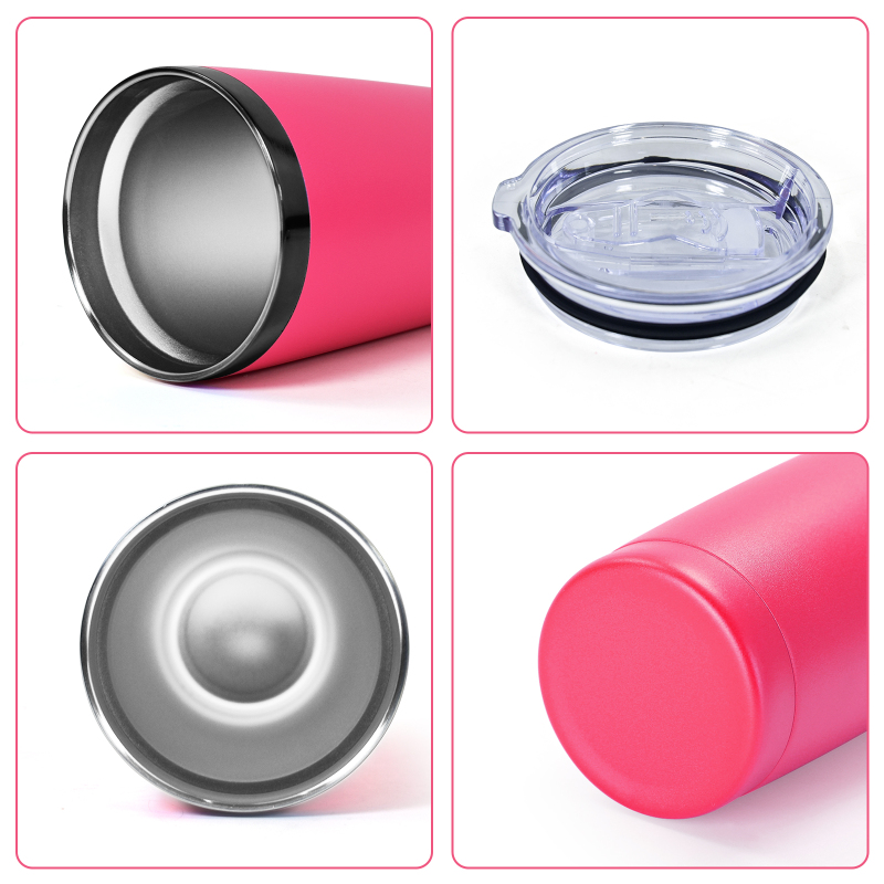 Custom 20oz Stainless Steel 18/8 Tumbler Black Coating Mixed Color Cup Double Wall Car Travel Mug with Slide Lid for Laser
