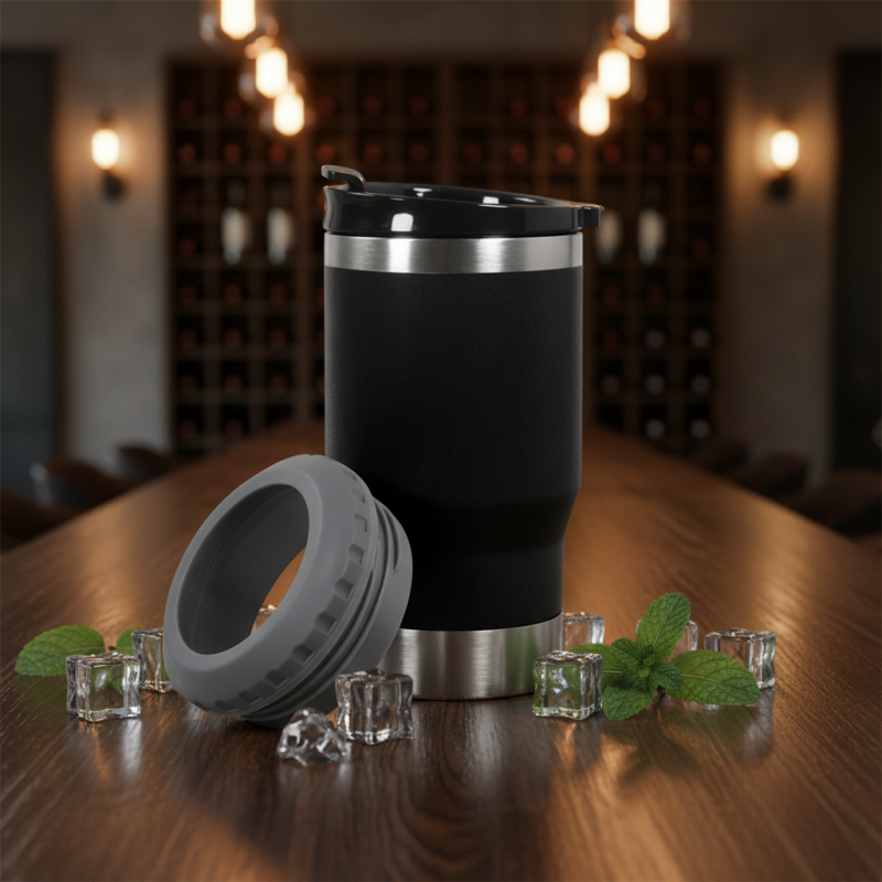 High Quality 4 in 1 Stainless Steel 14oz Powder Coated Car Can Cooler Bottle Cooler Keeps Beverage Drinks Cold for Hours