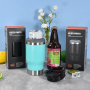 High Quality 4 in 1 Stainless Steel 14oz Powder Coated Car Can Cooler Bottle Cooler Keeps Beverage Drinks Cold for Hours