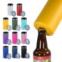 Custom Logo 16oz Powder Coated Stainless Steel Double Wall Vacuum Tumbler Insulated Can Cooler With Bottle Opener and Dual Lids