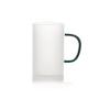 10oz Sublimation Frosted Beer Glass Mug With Colorful Glass Handle DIY Blank Mug