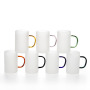 10oz Sublimation Frosted Beer Glass Mug With Colorful Glass Handle DIY Blank Mug