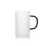 10oz Sublimation Frosted Beer Glass Mug With Colorful Glass Handle DIY Blank Mug