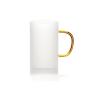 10oz Sublimation Frosted Beer Glass Mug With Colorful Glass Handle DIY Blank Mug