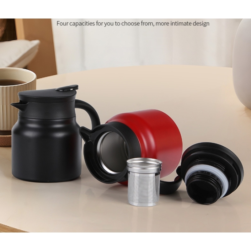 800ml 1000ml Stainless Steel Vacuum Insulated Termo Water Bottle Tea Pot Termos Flask Travel Kettle Thermal Coffee Carafe Custom