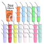Hot Sale RTS 3oz Mini Sublimation Tumbler Vacuum Stainless Steel Cup Double Wall Mini Tumbler Shot Glass with Straw Lid