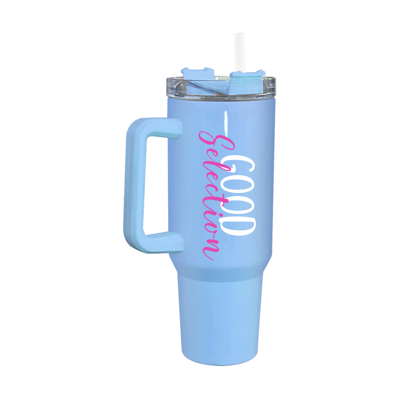 Factory Wholesale Price Stainless Steel Tumbler 40oz Dye Sublimation Spray Paint Colored Travel Mug with Handle