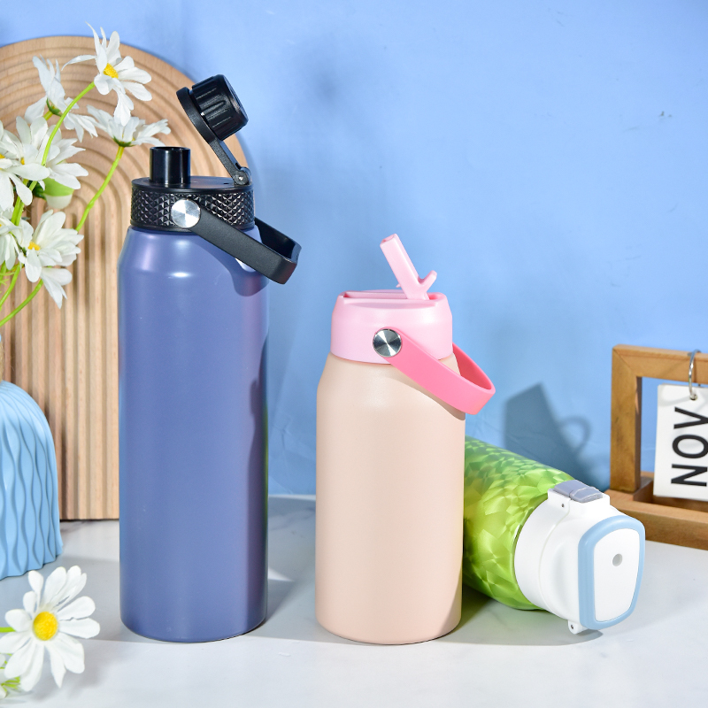 New Arrival 24oz 30oz 35oz Tumbler with Handle Lid, Stainless Steel Travel Mug, Insulated Water Bottle with Bounce Lid