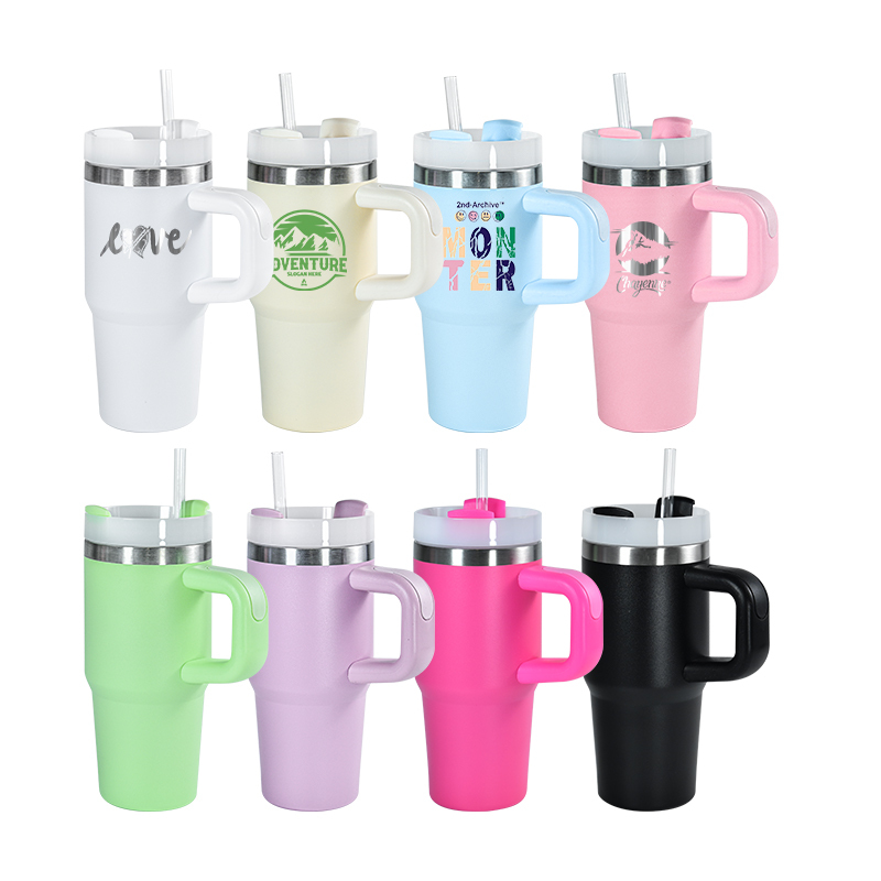 Custom Mug Coffee Thermal Cups with logo 14oz Insulated Coffee Mugs Custom with Handles Custom Laser Engraved Tumblers