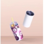 12oz/24oz Sublimation Straight Skinny Tumbler Stainless Steel Insulated Double Wall Transparent Clear Acrylic With Dome Lid