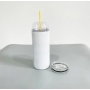 12oz/24oz Sublimation Straight Skinny Tumbler Stainless Steel Insulated Double Wall Transparent Clear Acrylic With Dome Lid