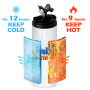 2 in 1 Lid 20oz Takeaway Coffee Mug Stainless Steel Tea Coffee Beer Mug Sublimation White Straight Skinny Tumbler