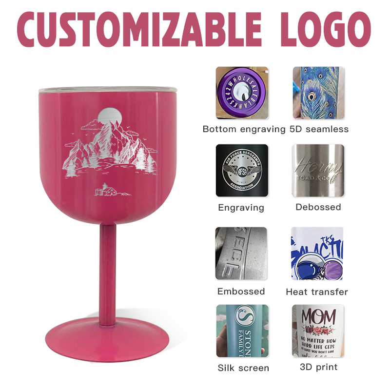 DIY Custom Laser Printing Logo 4oz Double Wall Stainless Steel Sublimation Mini Shot Glass Tumblers Wine Goblet for Bar Wedding