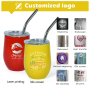 New Arrival 3oz Neon Egg Shape Double Wall Stainless Steel  Wine Tumbler Mini Cups for Bar, Club, Restaurant, Home Use