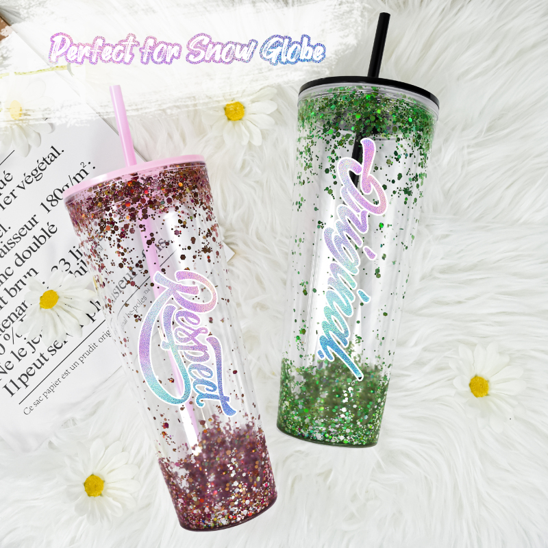 Tumbler Snow Globe Snowglobe Tumbler 24oz Plastic Drinkware Snow Globe Cups Pre Drilled 24oz Snowglobe Tumbler Pre Drilled